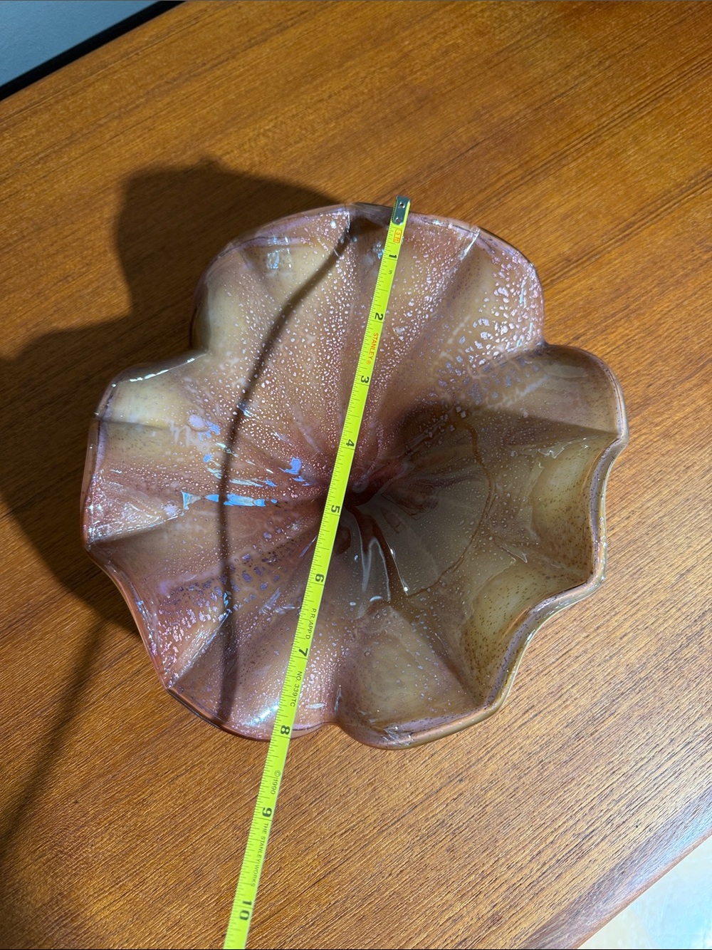 Murano Art Glass Brown and Gold Flaked Ashtray - Picture 11 of 17